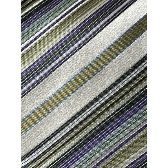 Geoffrey Beene Hand Made 100% Silk Men's Neck Tie Jacquard Repp Tie Spring - Picture 2 of 5